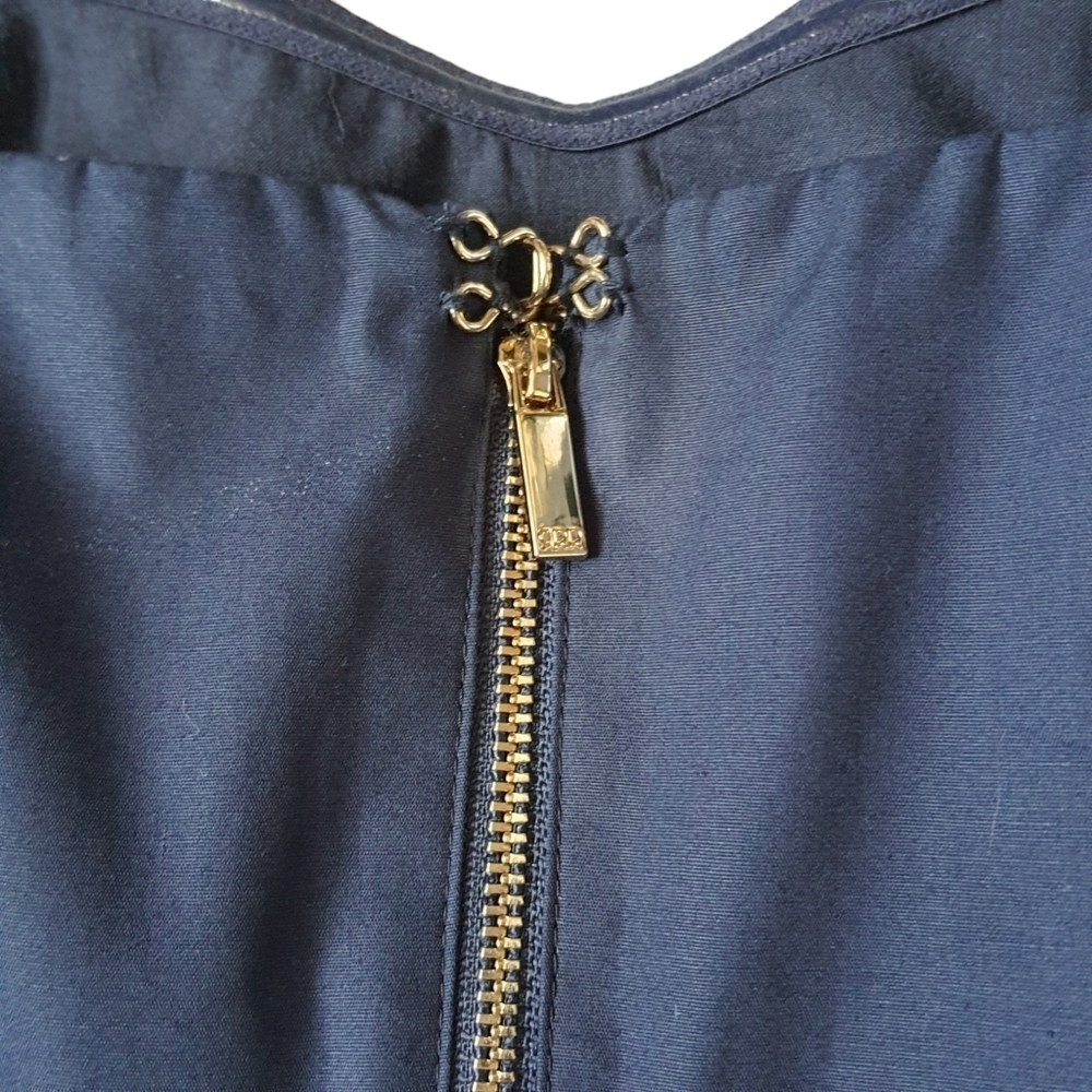 Rachel Roy Embroidered Eyelet Dress Womens 10 Cutout Peakaboo Sweetheart Blue - Picture 6 of 10